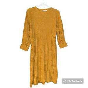 NWOT ZARA Trafaluc Mustard Yellow Dress Size Small